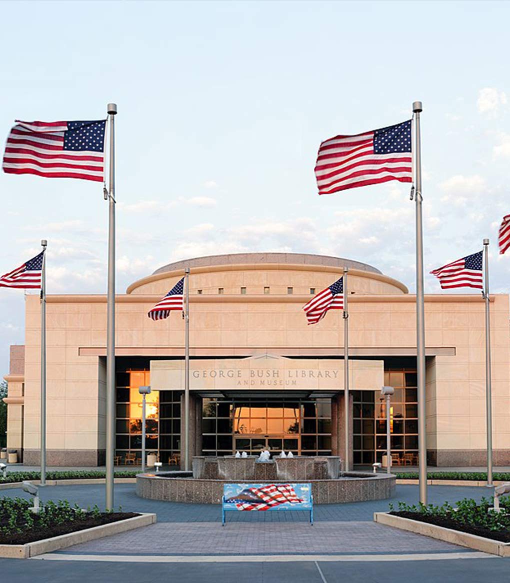 The George W. Bush Library and Museum, located on the campus of Southern Methodist University.
